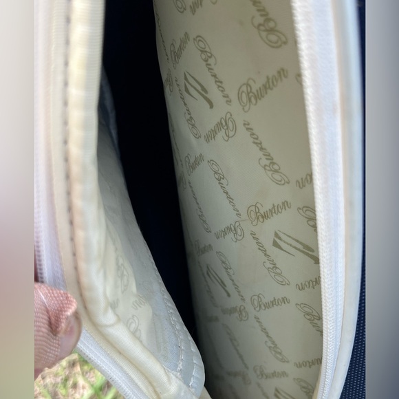 Leather Pearl White Burton Golf Bag Breakers Palm Beach Leather 10 Way, Nice - Picture 9 of 12